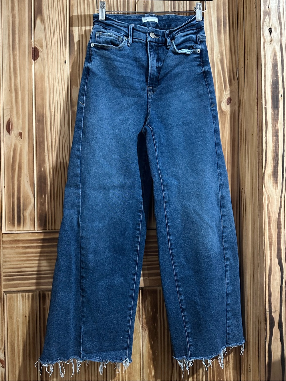 ❗️Good American Good Waist High Waist Crop Palazzo Jeans Size 2 / 26